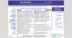Desktop Screenshot of delawarecorporation123.com