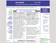 Tablet Screenshot of delawarecorporation123.com
